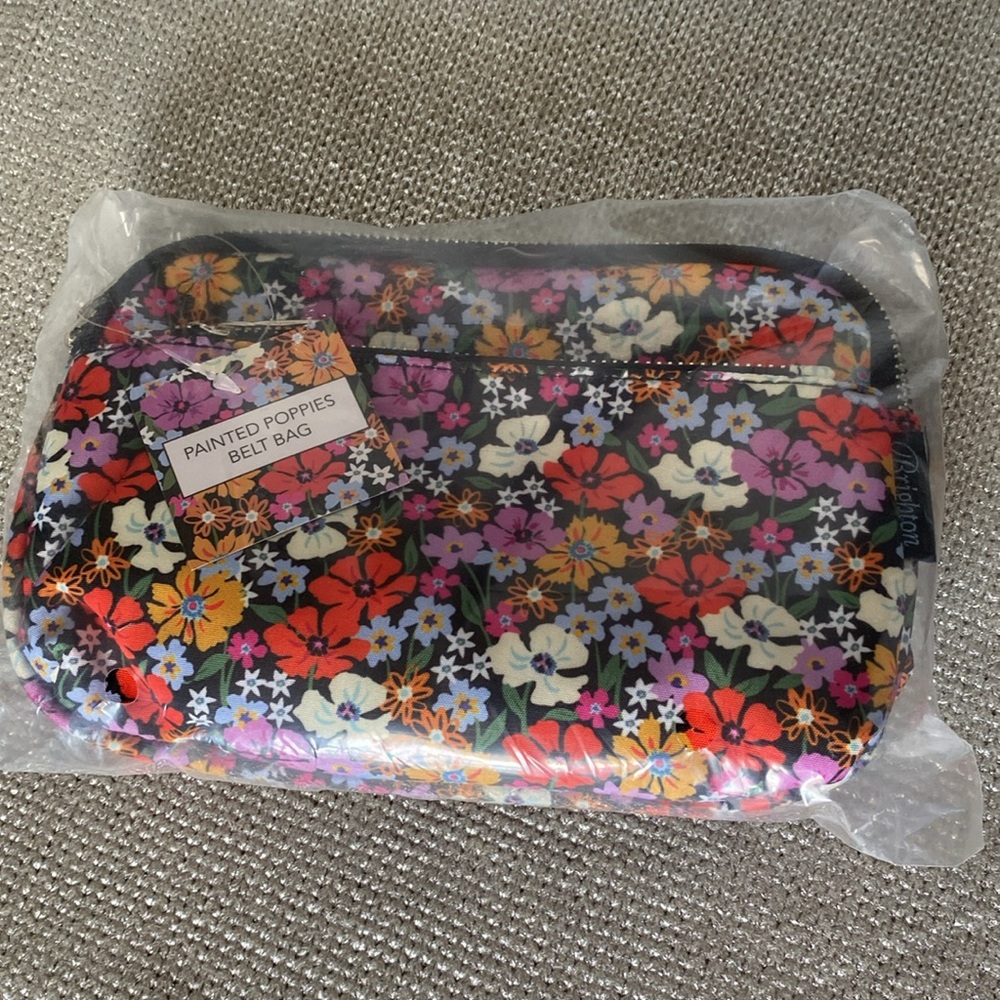 NWT Brighton Painted Poppies Belt Bag